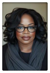 Close-up portrait of a confident woman with glasses, radiating warmth and wisdom