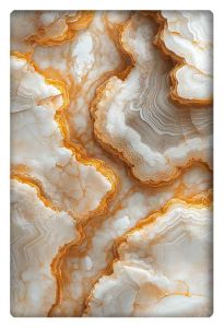 Soft, flowing marble pattern with warm amber and white tones, resembling natural stone textures.